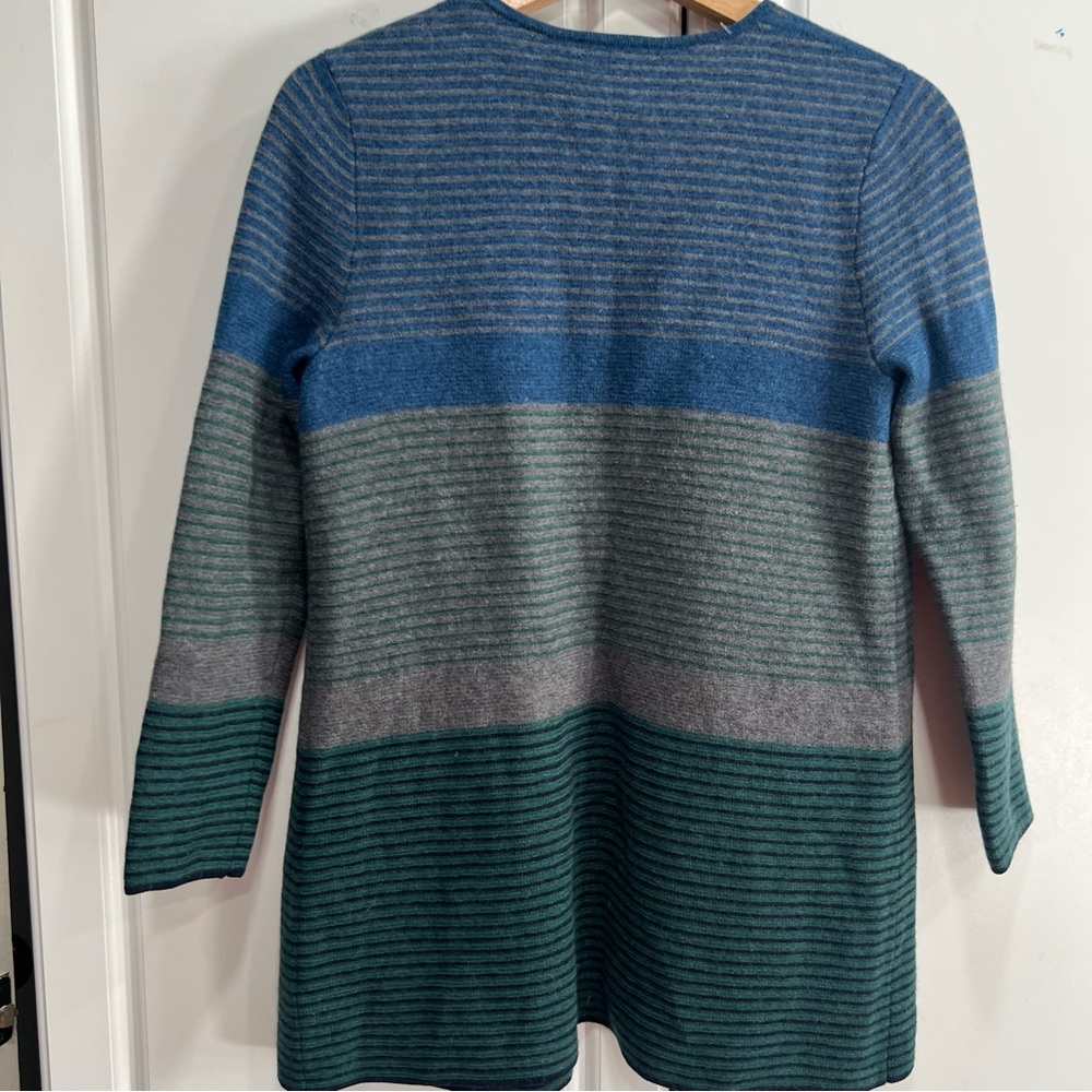 Talbots Pure Wool women multicolor‎ Cardigan size LP - Picture 4 of 9